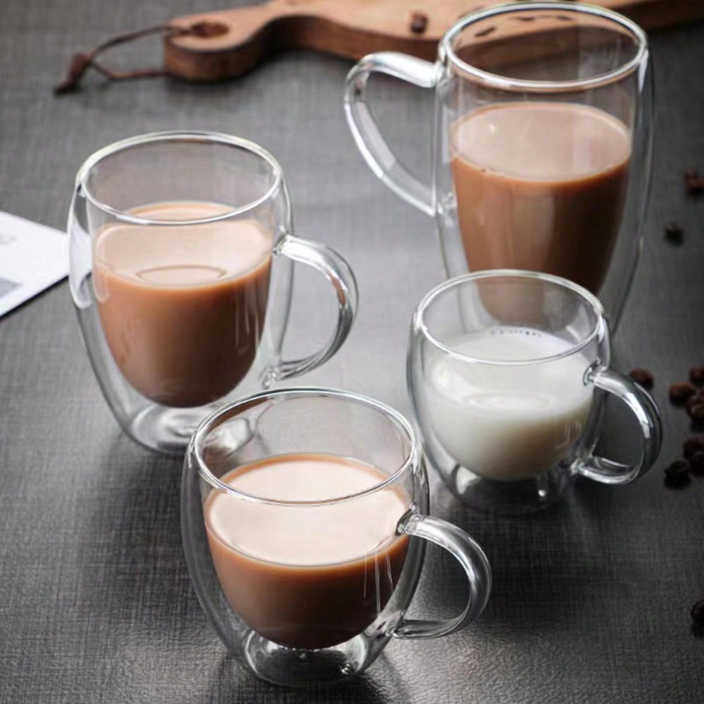 Espresso Shot Glass - 1 szt. Dwuścienny kubki szklane uchwyty